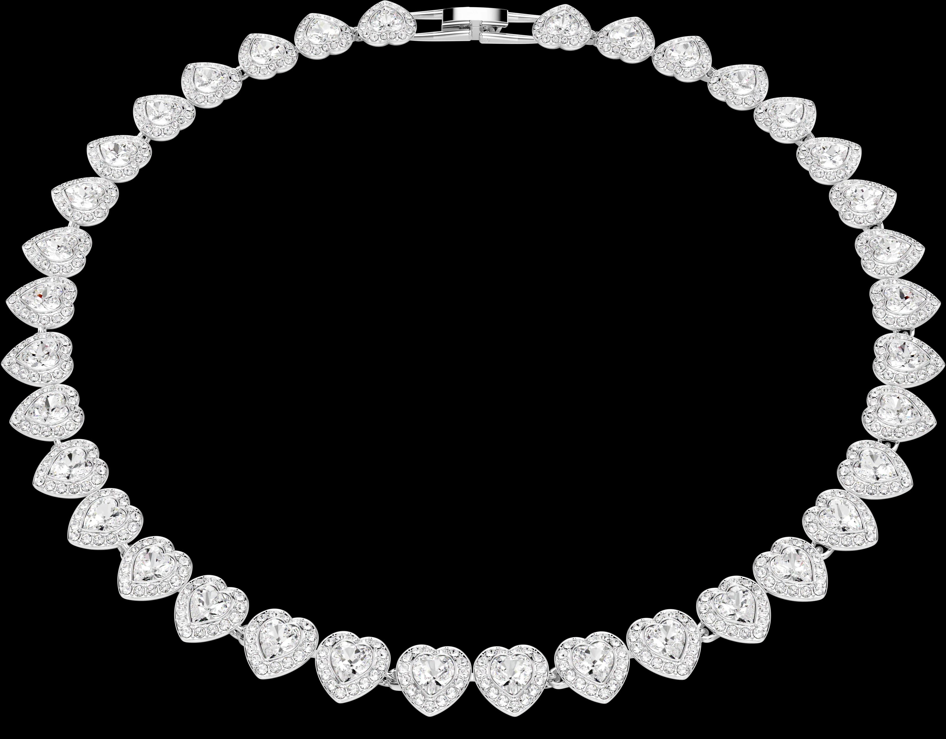 Ariana Grande x Swarovski Necklace, Mixed Cuts, Heart, White, Rhodium-Plated — 5720857