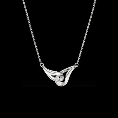 Swarovski Classica Pendant, Round Cut, Intertwined, White, Sterling Silver — 5740343