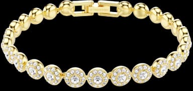Una Angelic Bracelet, Round Cut, White, 18k Gold Finish — 5749386