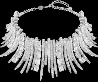 Vienna Choker, Mixed Cuts, White, Rhodium-Plated — 5754021